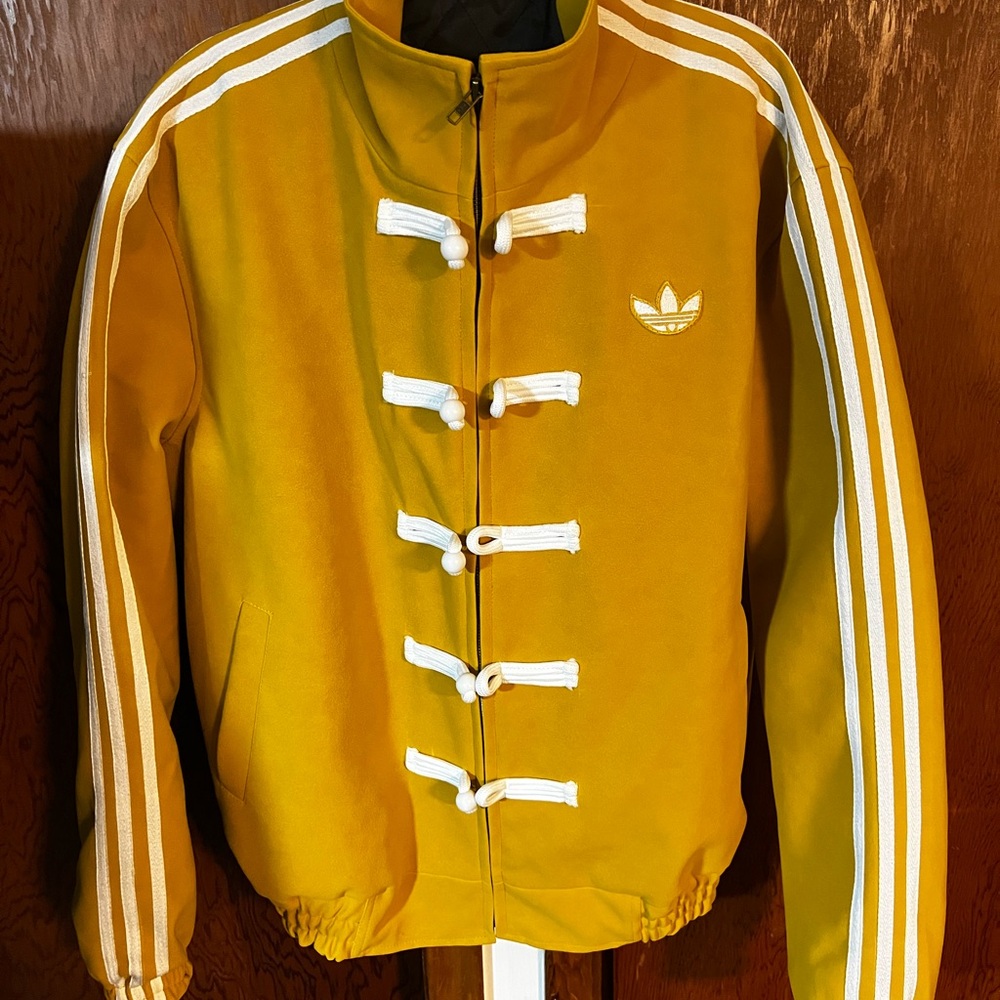 Adidas Men's Yellow Jacket with White Toggle/ Rope Accents 2XL